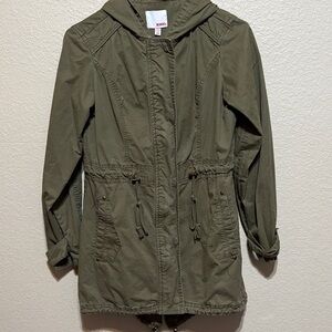 3/$15. BONGO Olive Utility Jacket with Hood